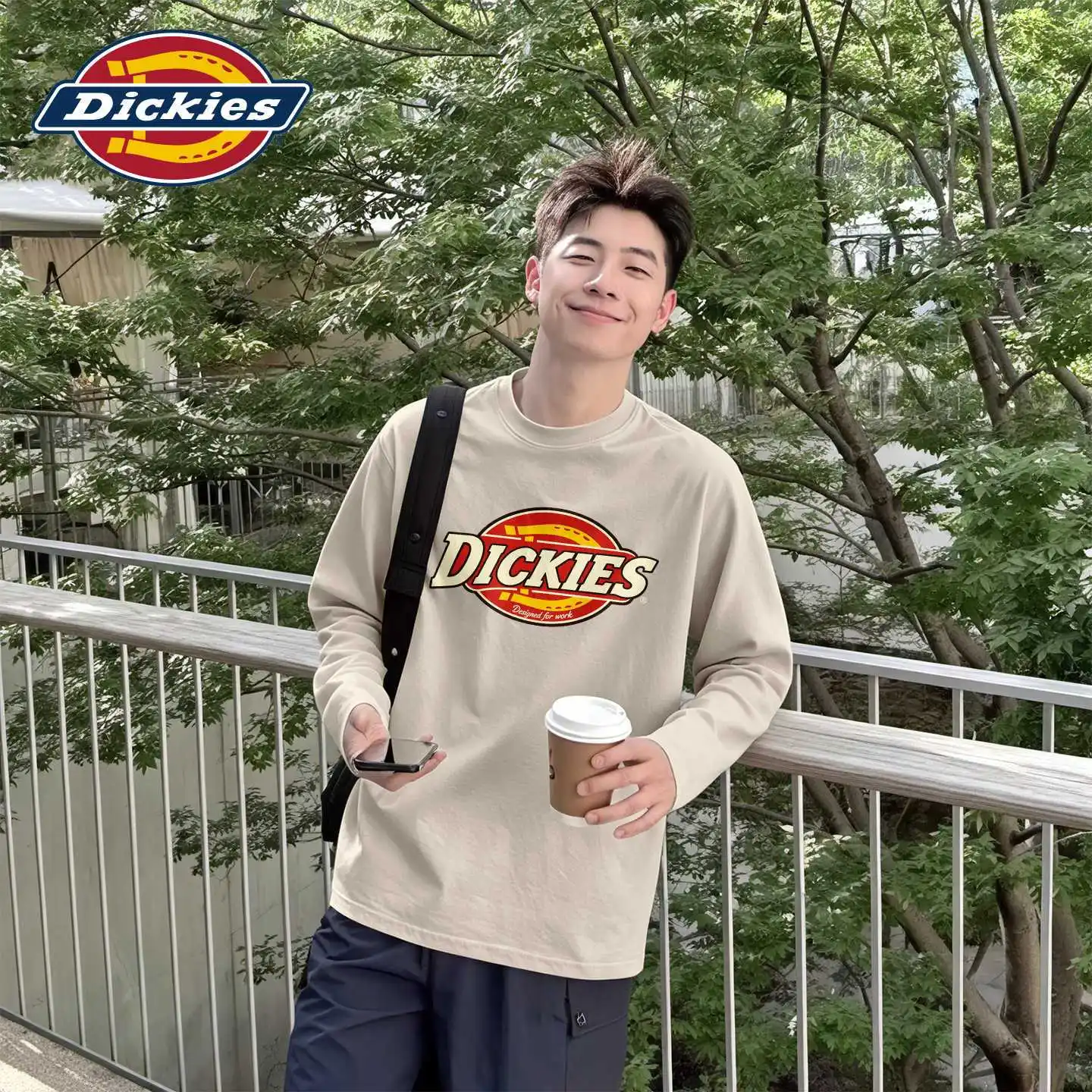 Dickies Fashion American Long Sleeve T-Shirt, Pure Cotton Casual Top for Fall 2026