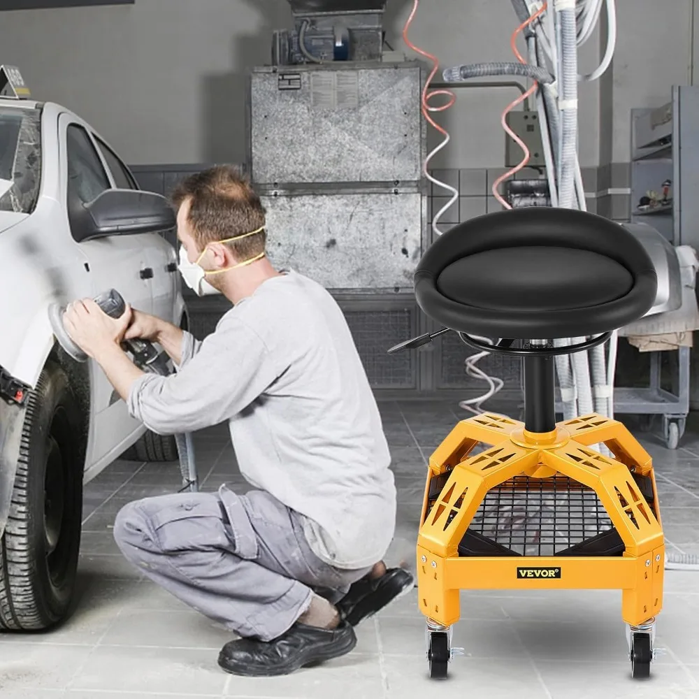 Механическое сиденье с регулируемой высотой, поворотом на 360 градусов и емкостью 300 фунтов.