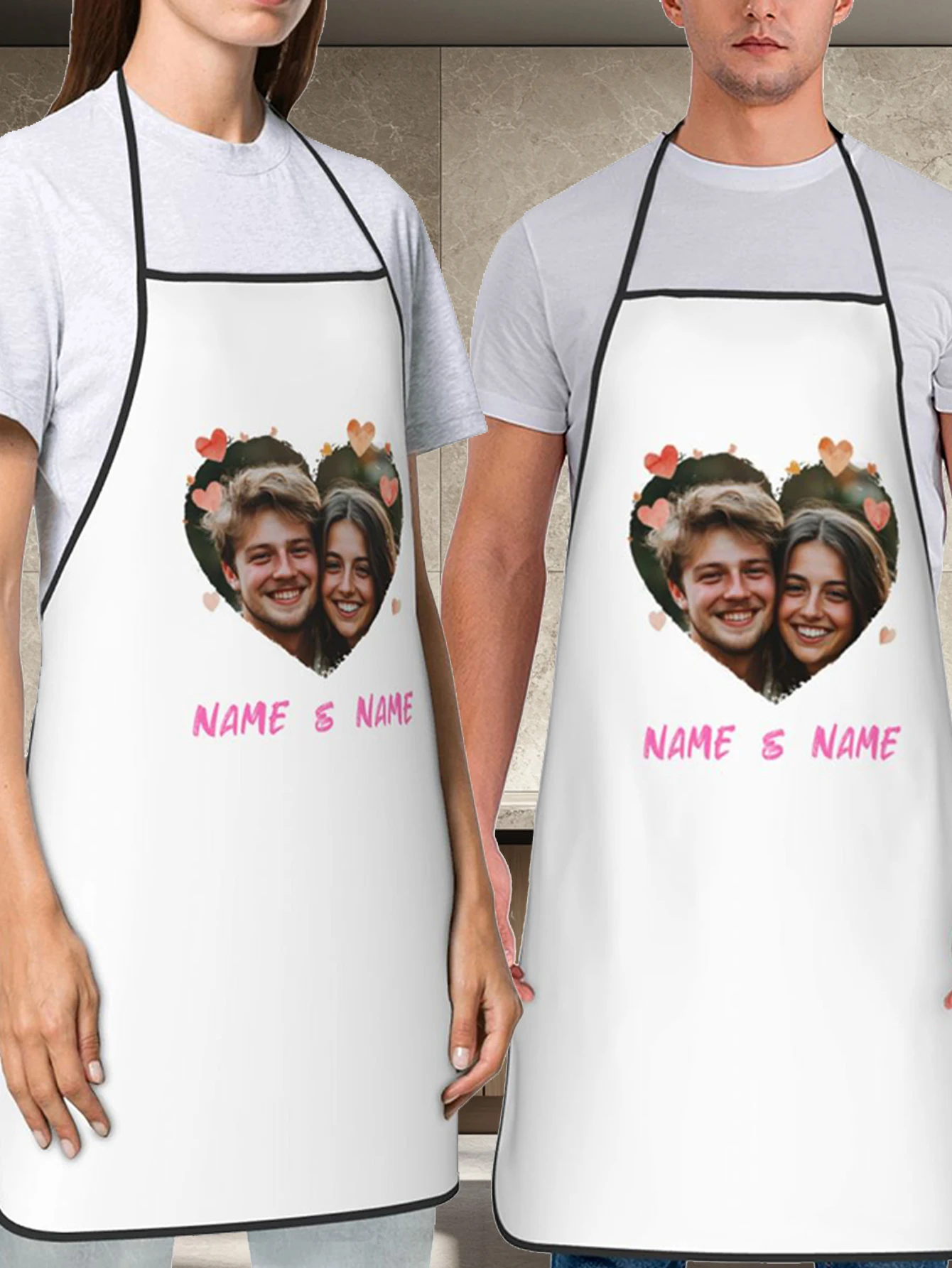 مخصص طباعة النص الرجال المطبخ المئزر التوقيع مآزر المطبخ المنزل الخبز الملابس عيد ميلاد سعيد