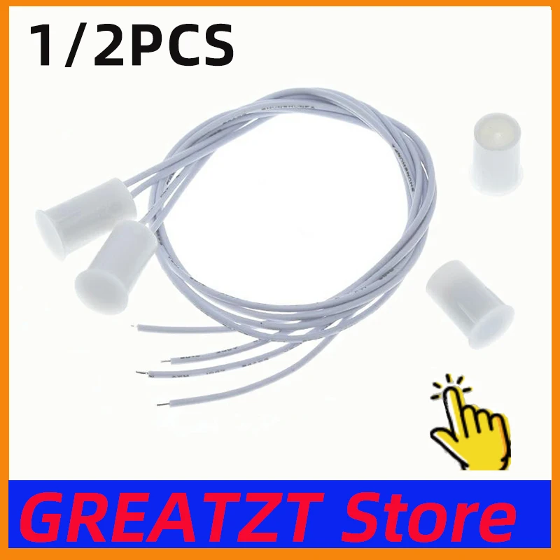 GREATZT 1/2Pair RC-33 Recessed Door Magnetic Switch Door Magnet Alarm Detector Sensor Home Security Alarm DC 100V 300mA MC-33