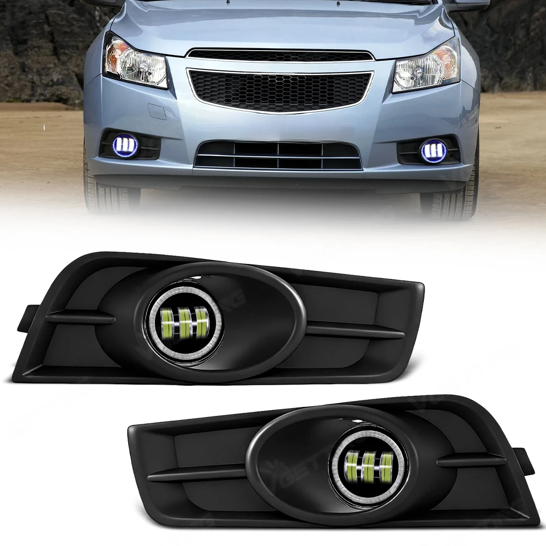 

Противотуманная фара в сборе для Chevrolet Cruze 2009-2014, передний бампер, противотуманная фара с крышкой и проводкой, автозапчасти