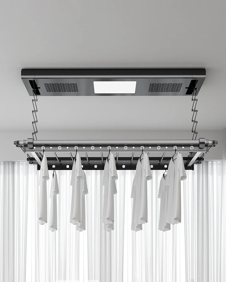 منتجات الغسيل خط الملابس الكهربائية الداخلية أنظمة الإضاءة التلقائية رف تجفيف الملابس مجفف القماش الكهربائي الذكي