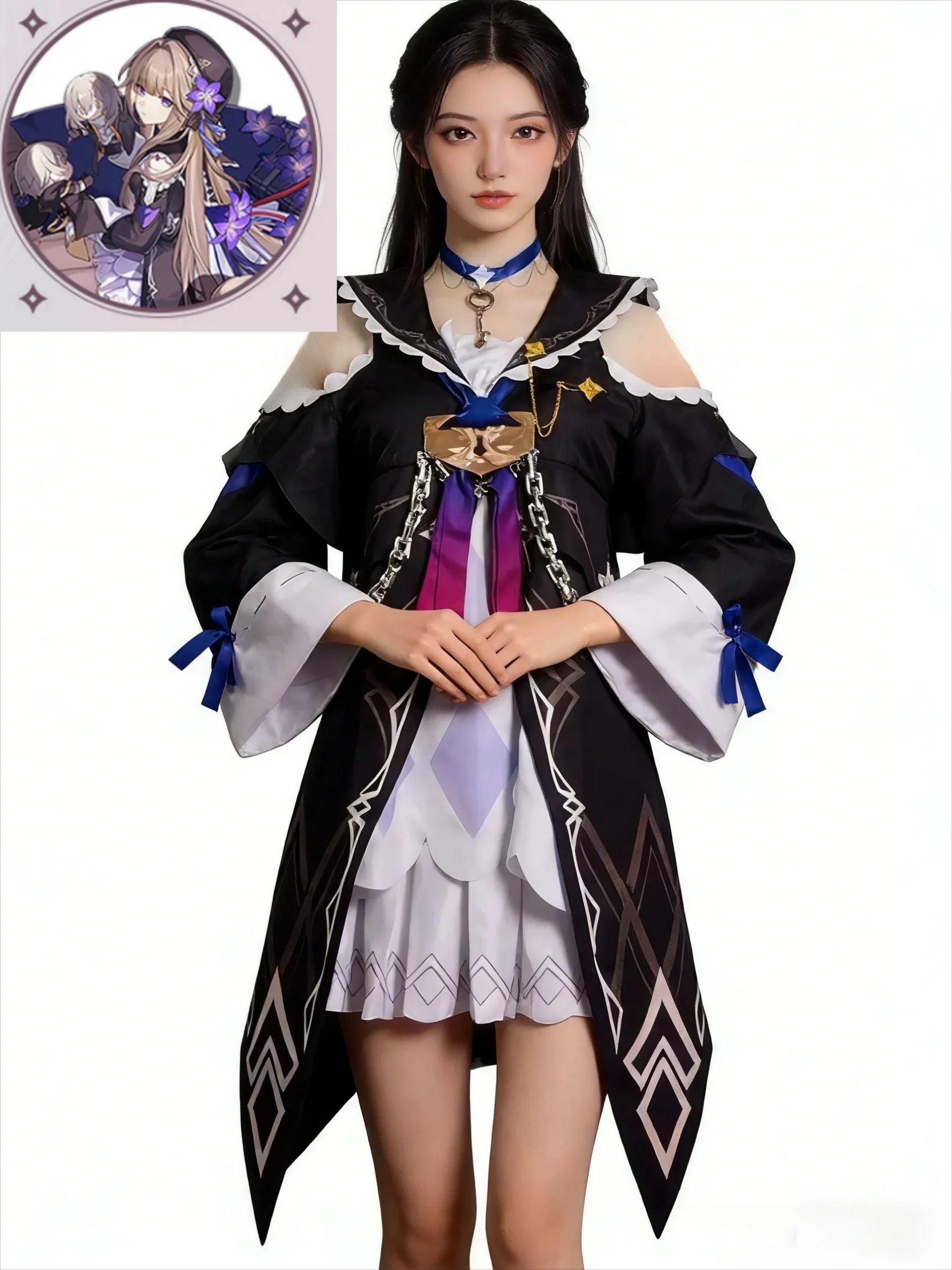 

Game Herta Cosplay Honkai Star Rail Costume Game Honkai Star Rail with Halloween Role-play Costume for Adult Full Set and Wig