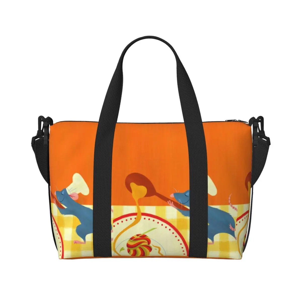 

Большая женская сумка-шоппер с принтом «Рататуй» для пляжа, спортзала и путешествий