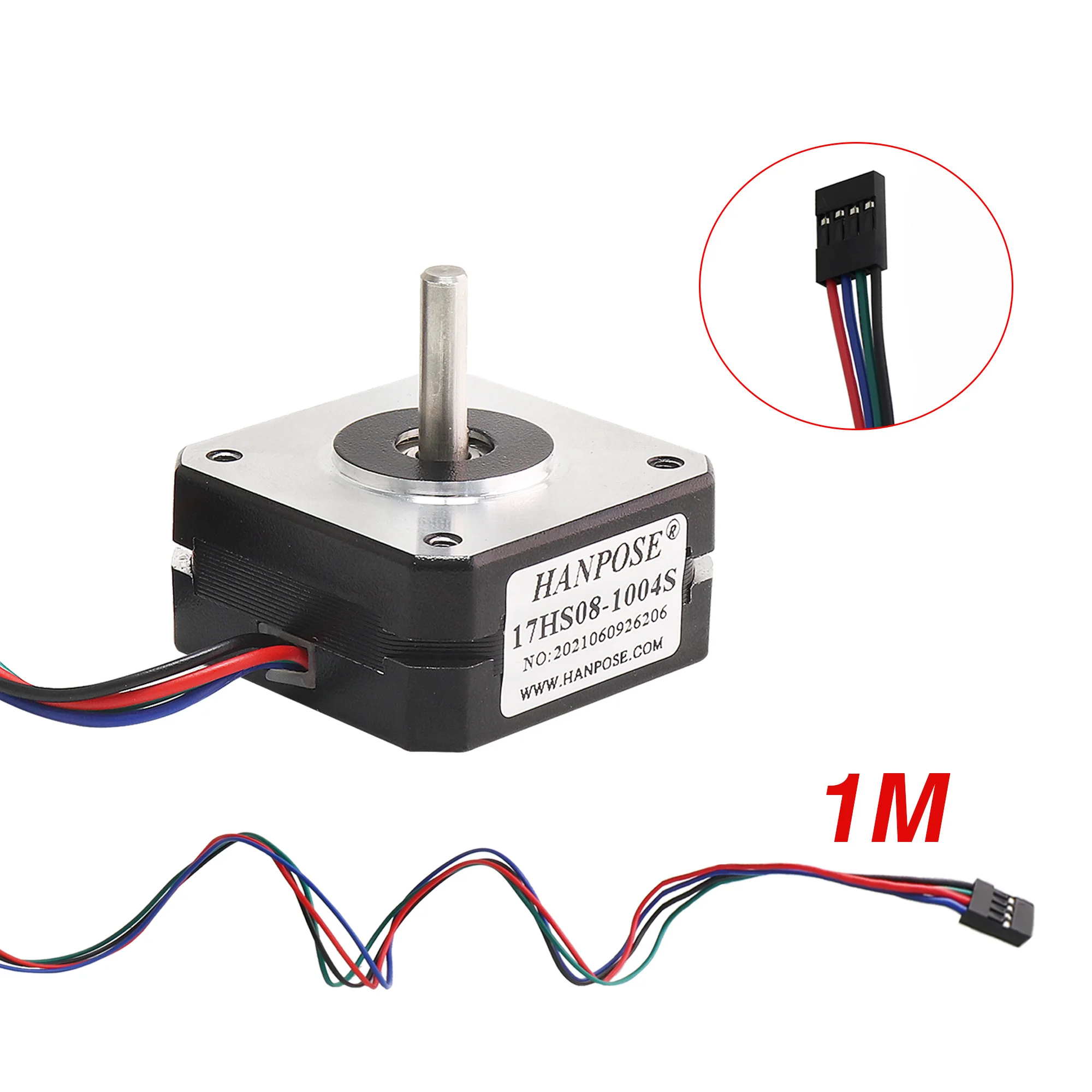 1PCS Nema17 Stepper Motor 20mm 1A 16N.cm 42 Step Motor 4-Lead 17HS08-1004S Small motor short For 3D Printer Monitor Equipment