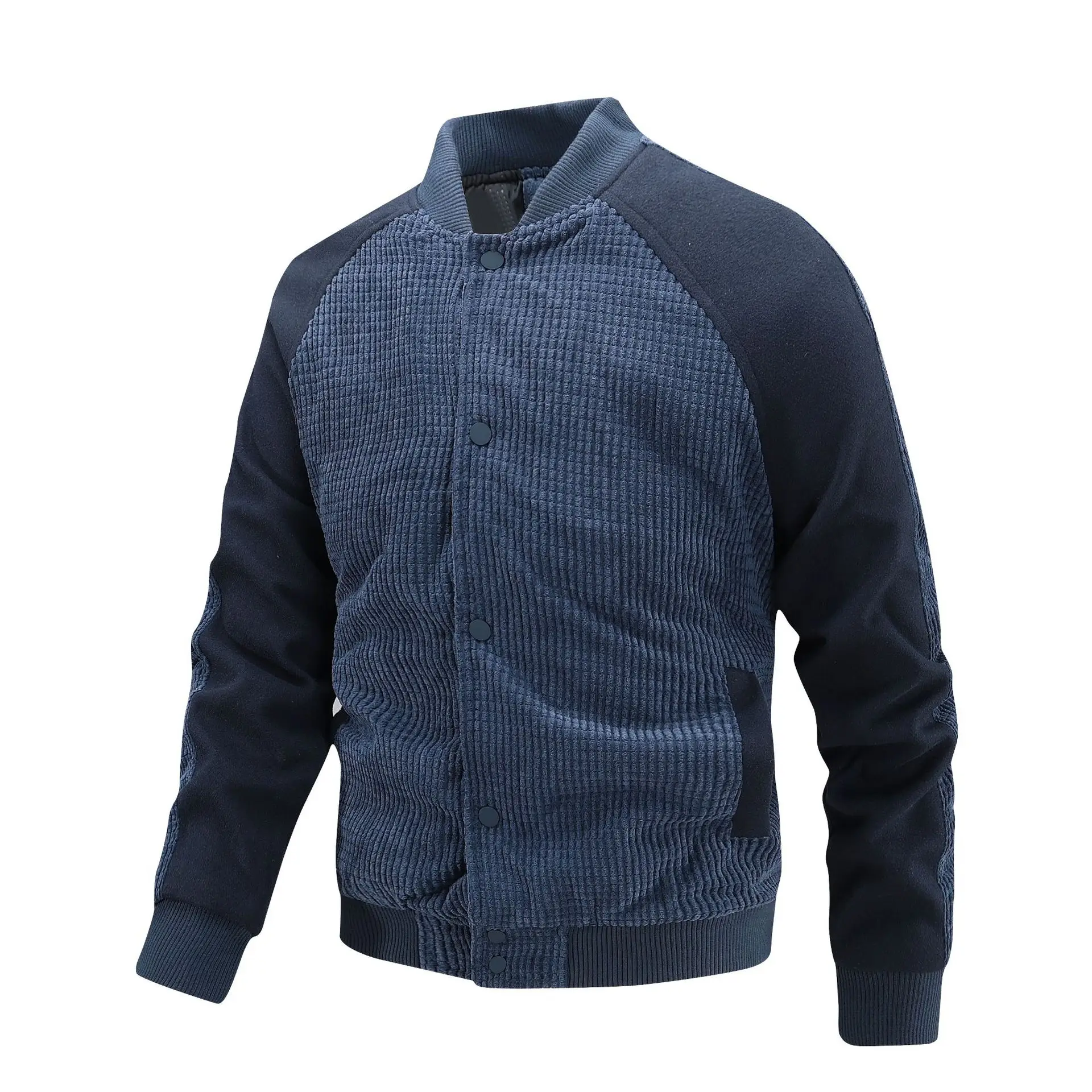 New autumn and winter men's cotton-padded and thickened corduroy and tweed sleeve flight jacket for men, warm and casual