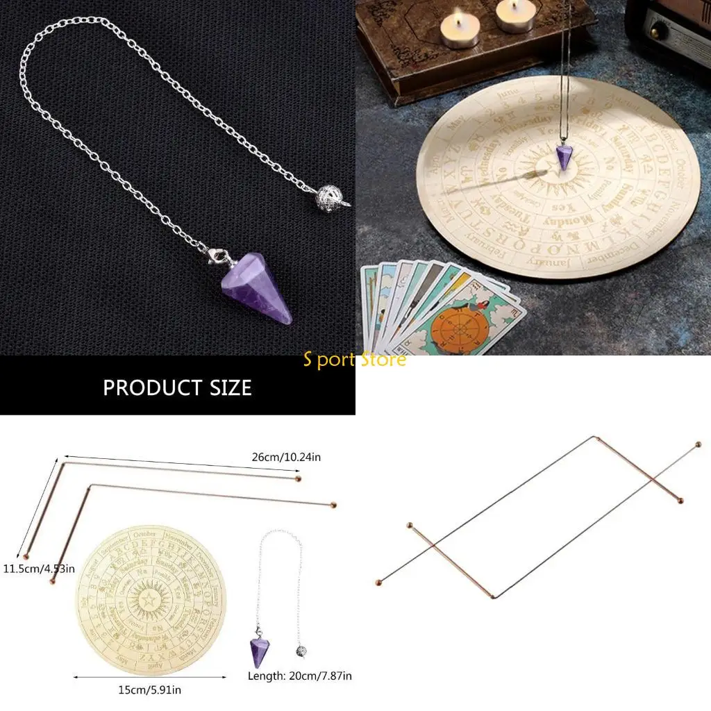 

U2JB Handcrafts Dowsing Rods For Energy Line Discovery Pendulum And Divination Mat