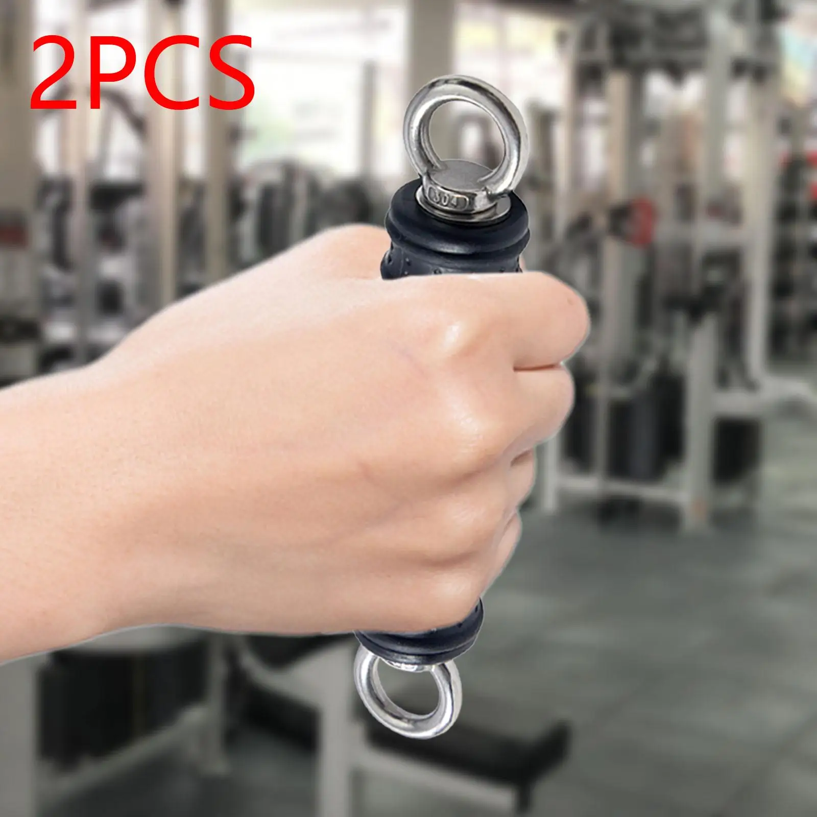 

2x Cable Machine Handles Pull up Non Slip LAT Pulldown Attachments for Pilates Workout Resistance Rope Yoga Fitness Equipmen