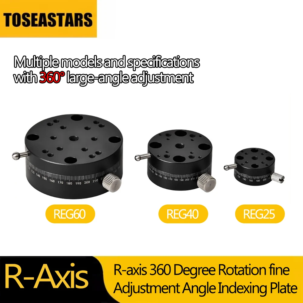 Placa de indexação de ângulo de ajuste fino, rotação de 360 graus, eixo r, mesa deslizante rotativa, plataforma de ângulo de ajuste de precisão manual
