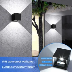 Aluminio LED Lampara Aplique De Pared Exterior Impermeable IP65  Aplique Pared Luz interior Ángulo de haz Ajustable  6W 12W Lámparas De Pared Para Dormitorio, Sala De Estar, Pasillo, escaleras,Jardin Iluminacion Hogar