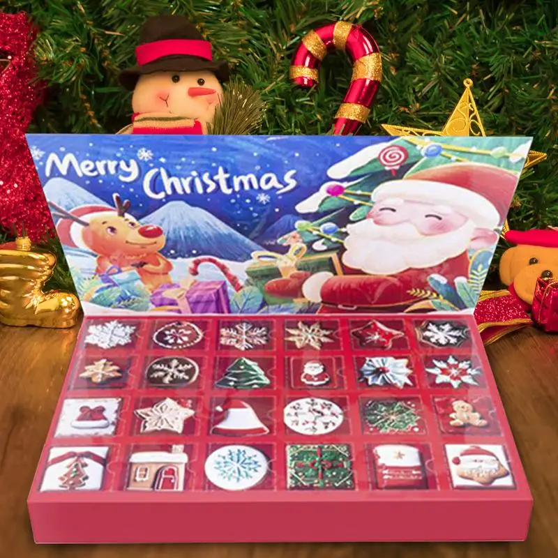 Christmas Advent Calendar Box Christmas Gift Box Tear-away Countdown Calendar 24 Days Countdown Calendar Party Favors