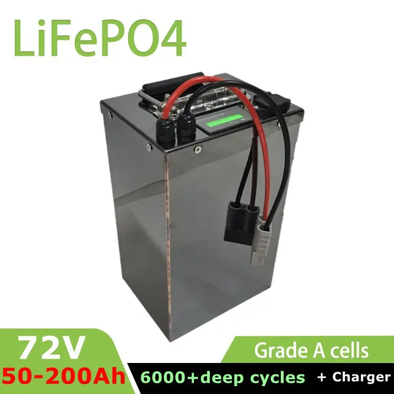 

Lifepo4 72V 50Ah 60Ah 70Ah 80Ah 100Ah 150Ah 180Ah 200Ah Lithium Battery for Scooter Motorcycle Tricycle Electric Four-Wheels Car