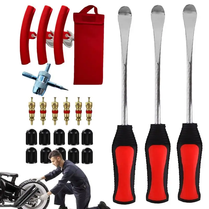 Motorcycle Tire Changer Heavy Duty Repair Tool Tire Iron Set Professional Motorcycle Tool Kit Portable Tire Changer With Rim