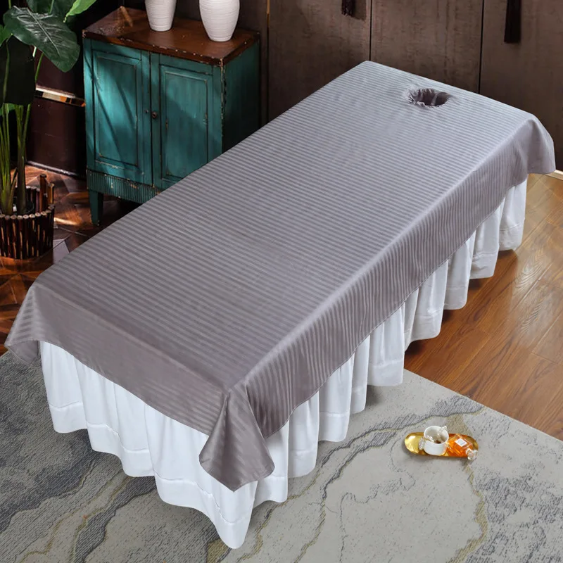 Spa Clubhouse Cosmetic Bed Sheet For Beauty Salon SPA Massage Bedspread Bed Table Cover Sheets With/no Hole Bed Mattress