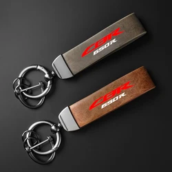 For Honda CBR650R CB650R CB650F Accessories High-Grade leather Motorcycle Keychain Holder Keyring