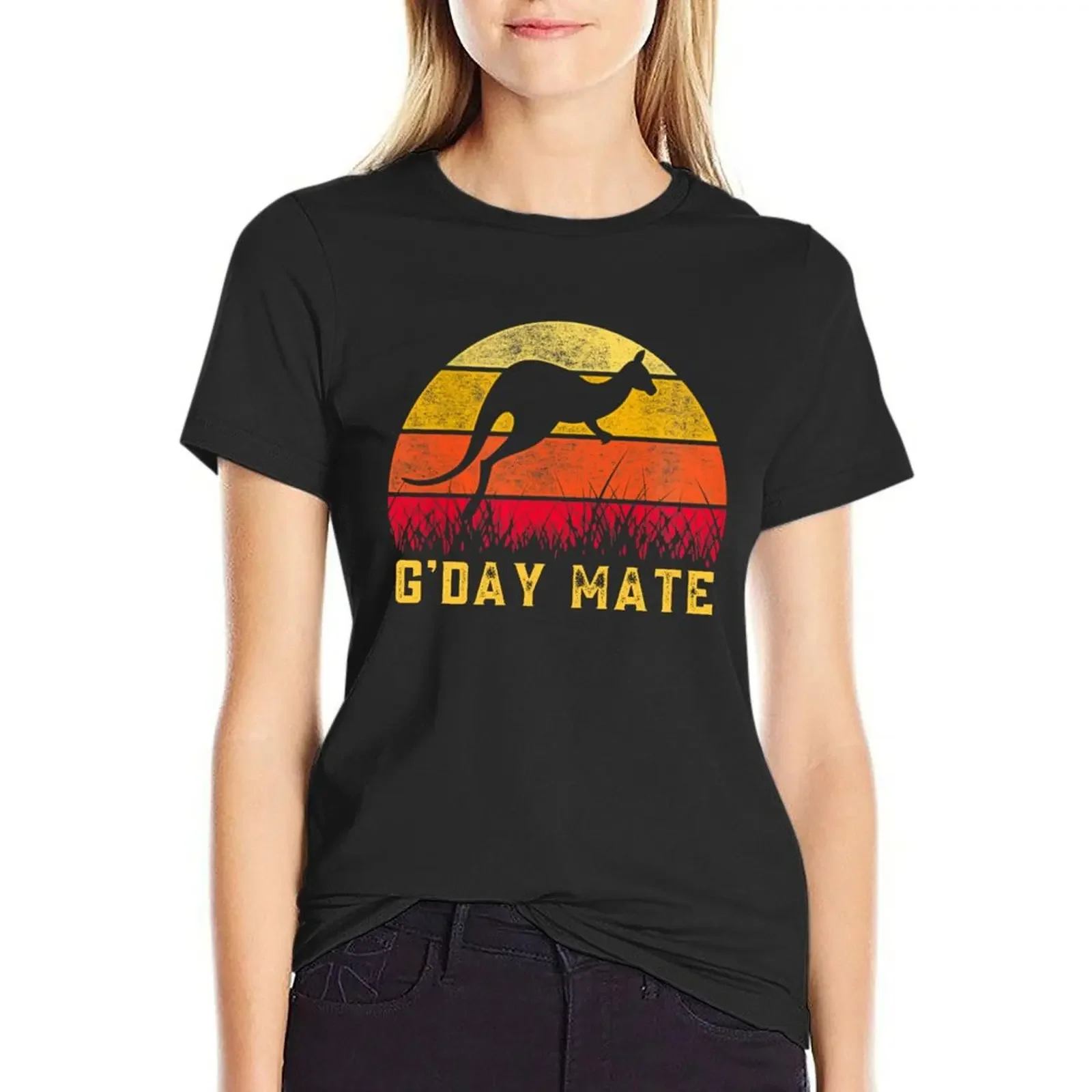 

Australia Gday Day Mate Shirt Funny Kangaroo Australian Symbol T-Shirt summer top graphics Aesthetic clothing Top Women