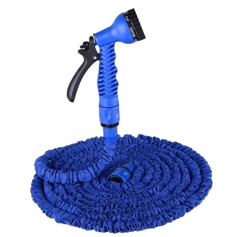 

Garden watering water gun 3 times retractable car wash water pipe Multifunctional garden washing hose set Household
