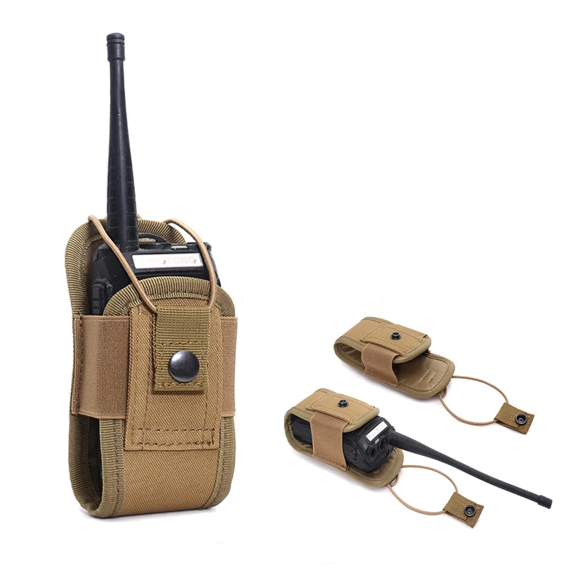 Outdoor Sport Tactical Molle Radio Walkie Talkie Pouch Portable Waist Belt Pack Holder Bag Magazine Pouch