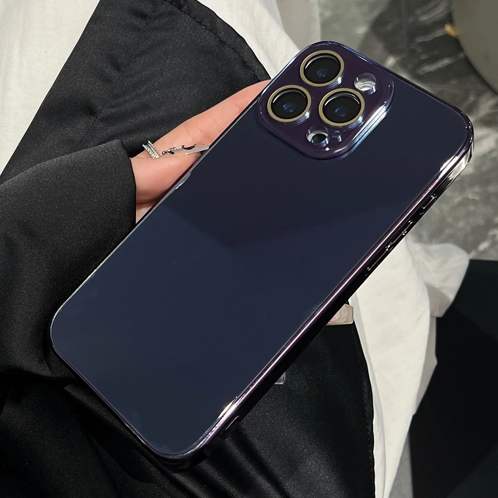 Luxuriöse, glänzende Handyhülle aus Glas für iPhone 18, 17, 15, 16 Pro Max, 14, 13, 12, 11 mit Kameraschutz, stoßfestem Rahmen und harter Schutzhülle. – Detail 16