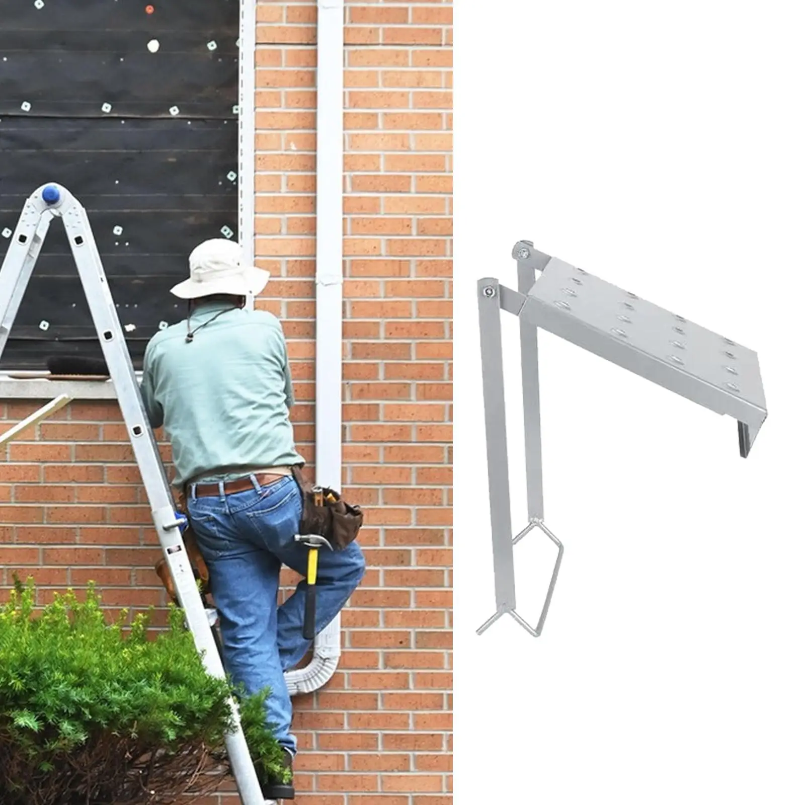 Ladder Work Platform Ladder Accessory Safe Ladder Work Stand Wide Ladder Tray Ladder Parts for High Paint Wall RV Cleaning