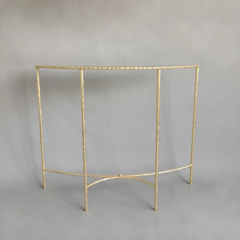 طاولة مدخل أمريكية فاخرة من الحديد المطاوع بتصميم عتيق، فيلا فندقية، غرفة نموذجية، تزوير من الحديد المطاوع