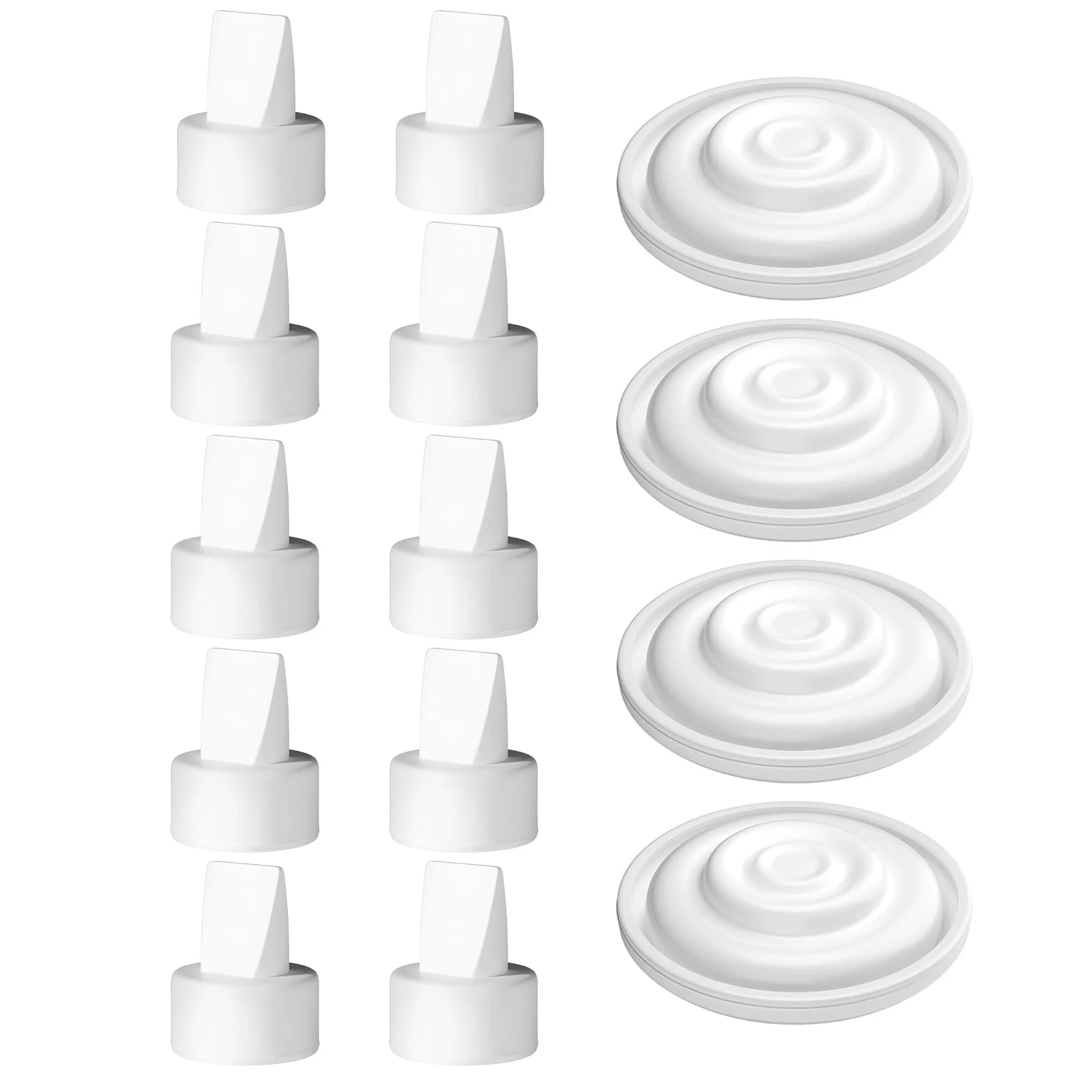 Breast Pump Parts Set 10pcs Duckbill Valves and 4pcs Silicone Membrane Replacement Parts Compatible with Spectra S1 S2  9 Plus