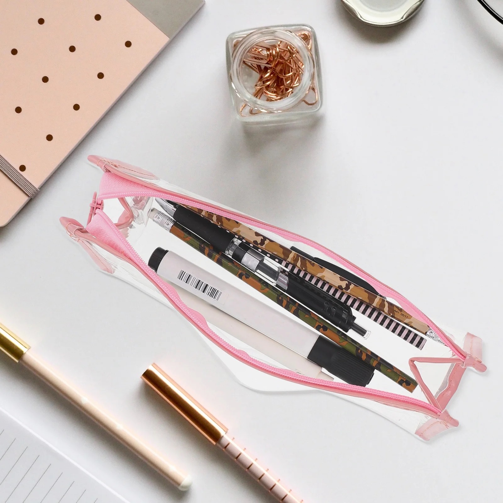 

2Pcs Large Capacity Pencil Bag Students Stationery Organizer Pen Storage Portable Zipper Pouch Pencil Bag