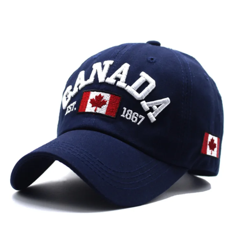 CANADA Embroidery Baseball Cap Breathable Cotton Golf Caps 2025 Fashion Casual Tennis Hat Comfortable Sports Casquette Visors