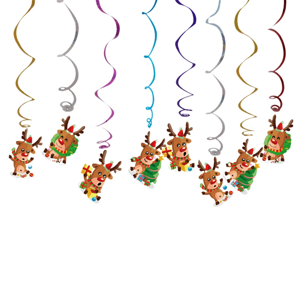 

Ribbon Spiral Ornaments Decorations Swirl Hanging Whirls for Christmas Ceiling Party