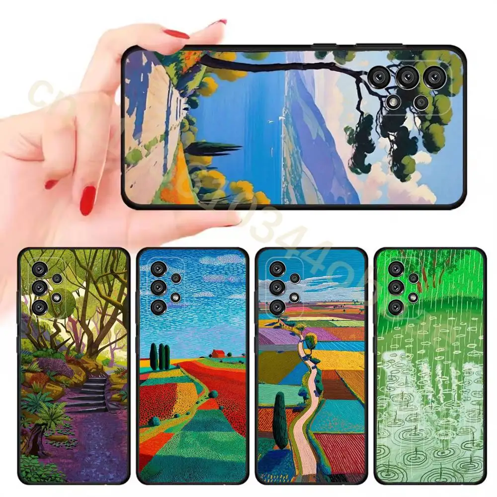 D-David Hockney Paintings Phone Case For Samsung Galaxy A13,21s,22,31,32,52,53,71,80,A91 Soft Black Cover