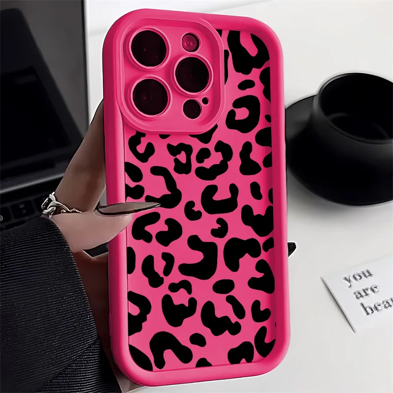 Leopard Print Phone Case For iPhone 11 Cases Iphone 16 17 Pro Max 13 14 15 12 7 8 Plus Air XS X SE 16promax Silicon Fundas Cover