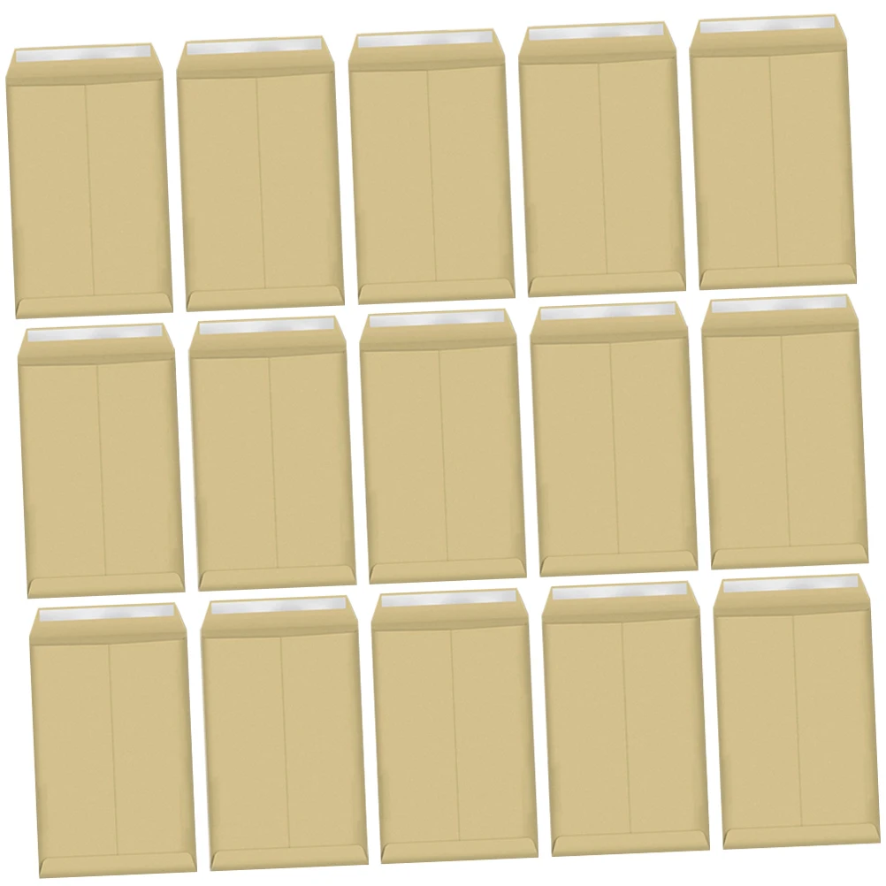 

25Pcs Heavy Duty Kraft Paper Envelope Bags C4 Size Self-Closing File Pockets for Secure Document Storage Mailing Filing Office