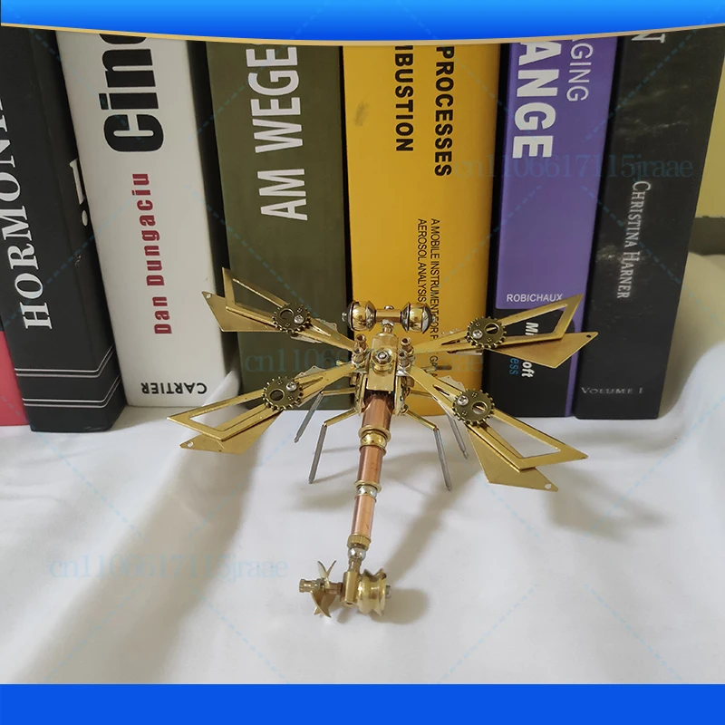Steampunk Mechanical Insect Dragonfly Model Metal Handmade Crafts Creative Ornament