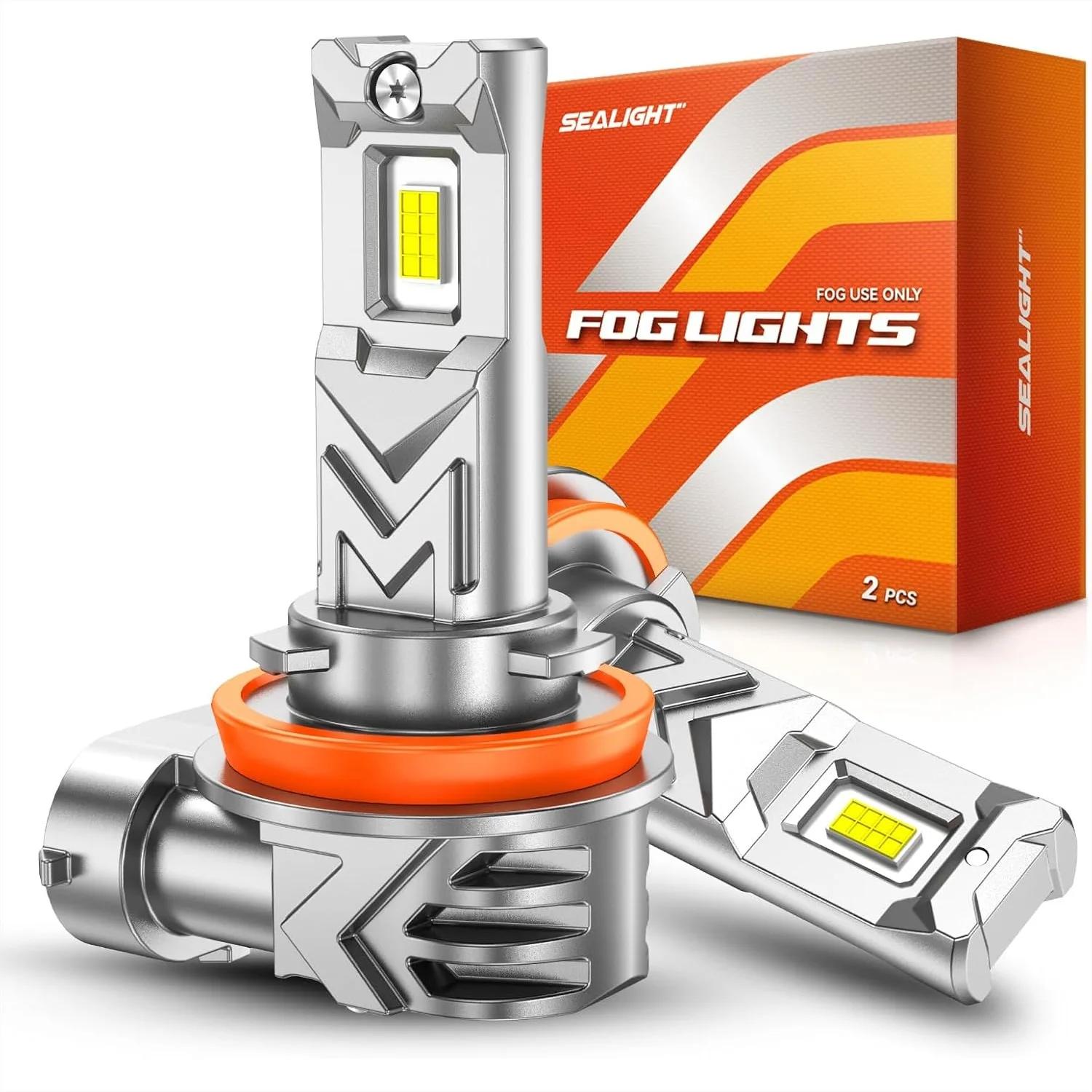 

H11 LED Fog Light Bulb 17000 Lumens 6500K White, 800% Brighter with 60000HRS Lifespan, Plug-and-Play Replacement for H8 H16