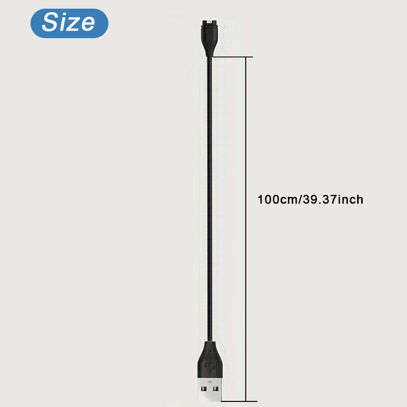 Charging Cable with USB for Garmin Fenix Models 7, 6, And 5, As Well As Vivoactive 3, Forerunner 945, 935, 245, And Instinct 2