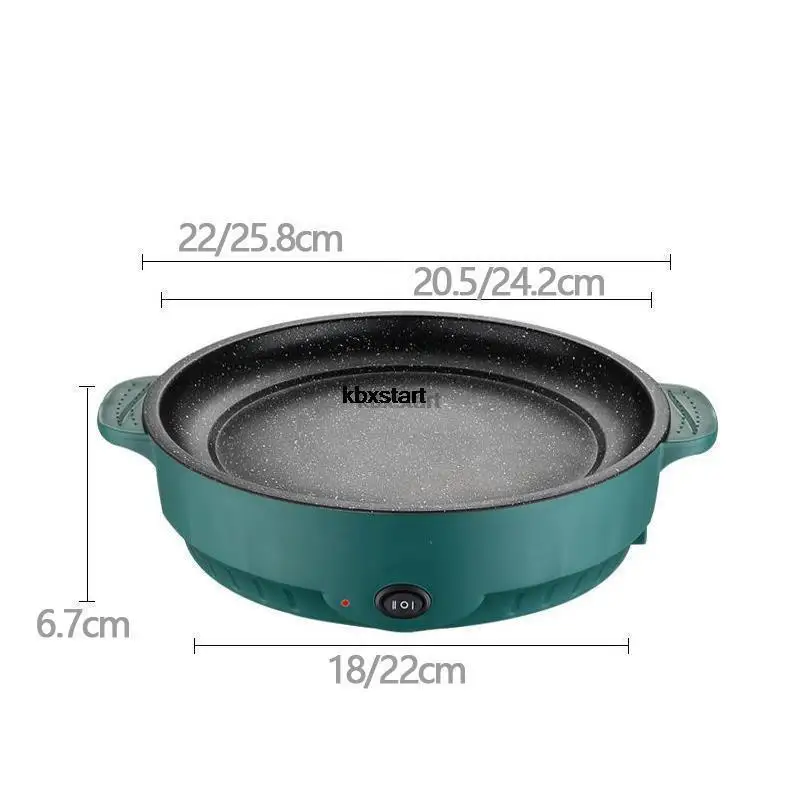 Electric MultiCooker 220V Electric Frying Pan Househould Barbecue Fried Steak Fish Omelette Frying Pan Non-stick Cooking Machine