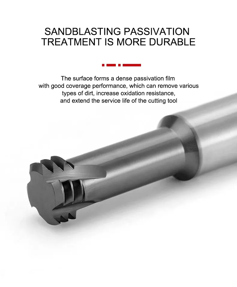 AZZKOR HRC66 Hartmetall-Gewindefräser mit 3 Zähnen, Nano-Beschichtung, CNC-Bearbeitungszentrum-Fräser M3M5M6M8 – Detail 5