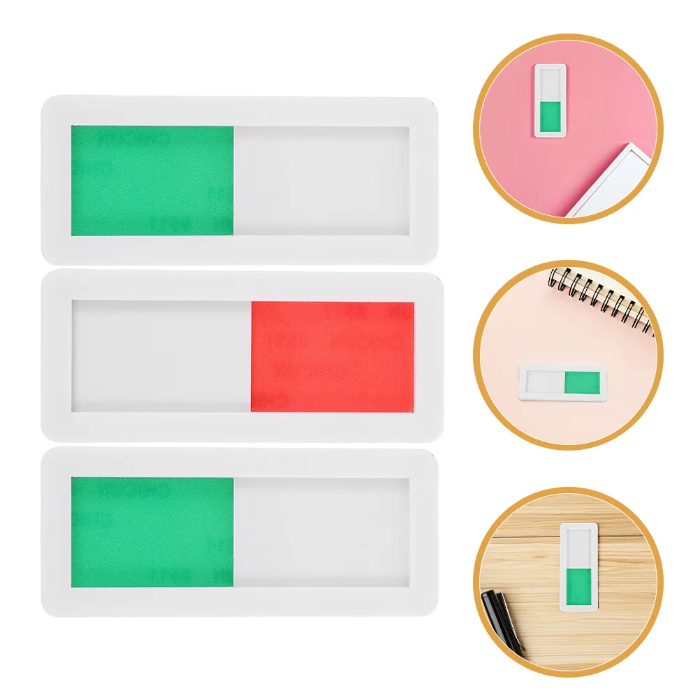 

3Pcs Self Adhesive Vacant Occupied Indicator Clear Visibility for Restroom Office Hotel Room Bathroom Sign