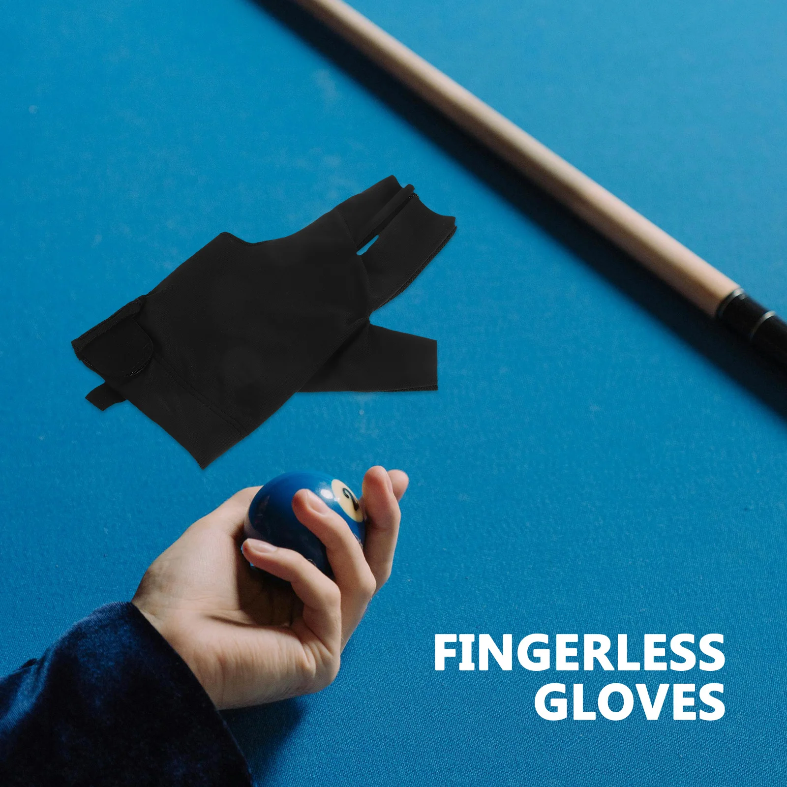 

Elastic Billiards Glove Three-Finger Design Snooker Sports Glove Breathable Comfortable Durable Protective Pool Cue Accessory