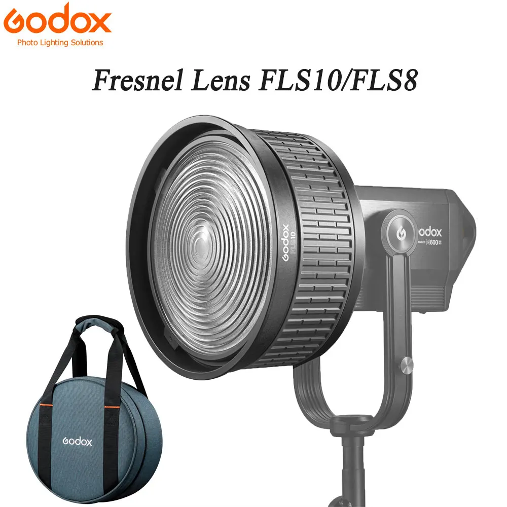 

Godox FLS10 FLS8 Fresnel Lens Focusing Adapter Spotlight Bowens Mount Glass Shaping Lamp