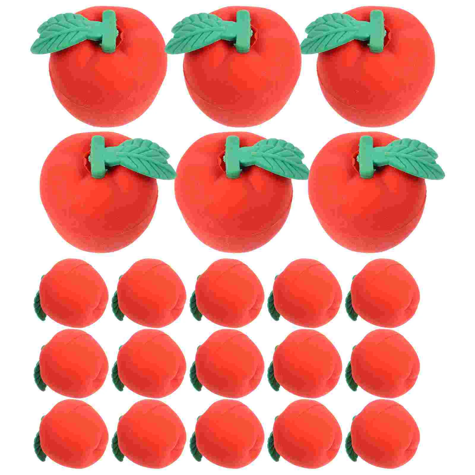 30pcs Tiny Fruit Erasers Kids Mini Apples Fruit Erasers Novelty Erasers School Reward Erasers for Back to School Party Favors