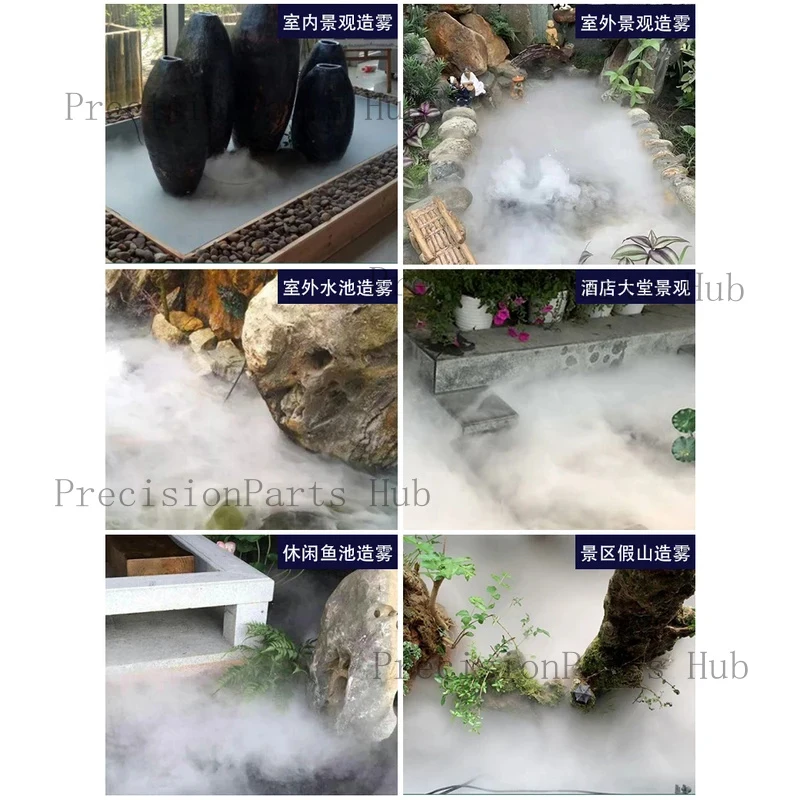 Zhongpi 3 Ultrasonic Atomizers Fog Making Landscape Water Fog Spray Without Lamp Humidification Fog Volume Fog Maker Color Lamp