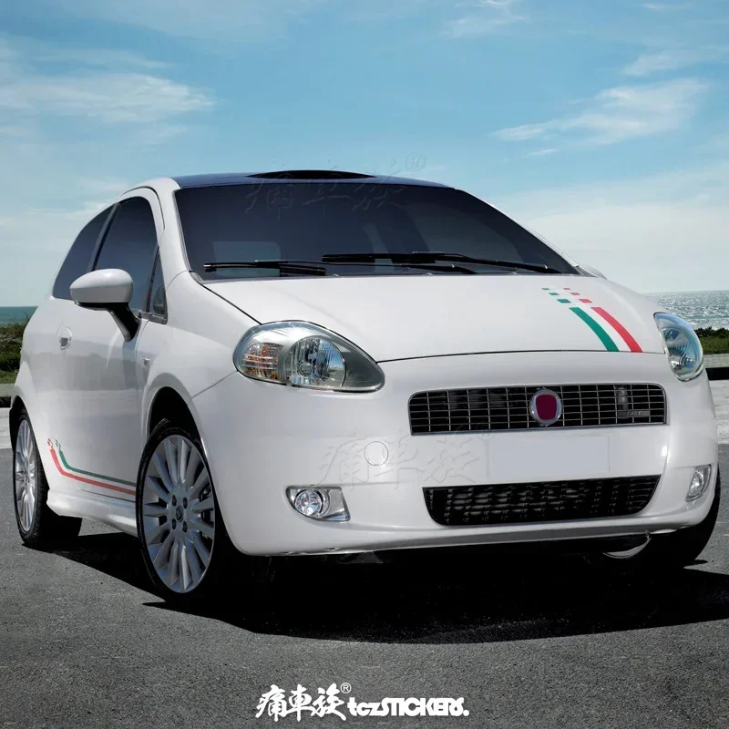 

Car Vinyl Sticker Body Exterior Flag Pattern Decorative Decals Decor Auto Accessories FOR Fiat Grande Punto