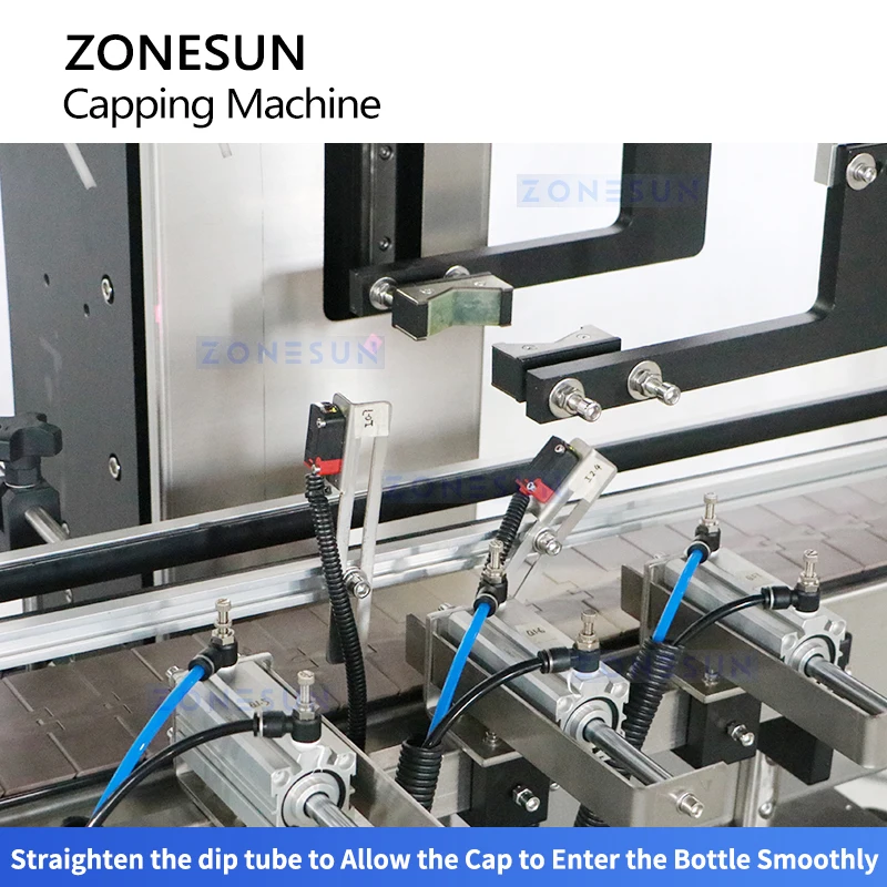 Zonesun Automatic Capping Machine Trigger Sprayer Bottle Capper Articulating Jaw Capper Servo Motor ZS-XG445A