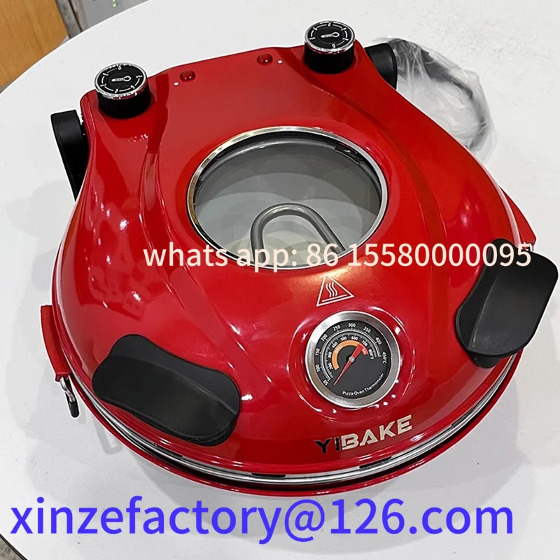 

Customizable 12 inch New Heated Pizza Oven 220V 31cm Outdoor Barbecue Grill Portable Home Commercial Oven Mechanical Button