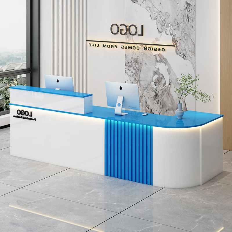 b11- Decorations Reception Desks Luxury Decorations Beauty Simple Modern Hotel Reception Desk Counter Office Salon Furniture