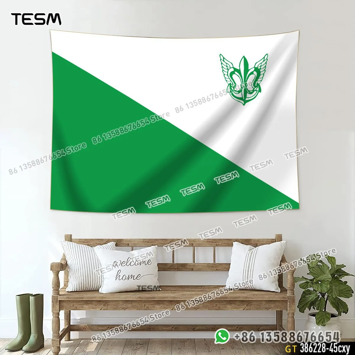 TESM 3D Print Competition Banners Fence Flags Wall Art Decorative Tapestries Hanging Freely Suitable Living Rooms  Bedrooms