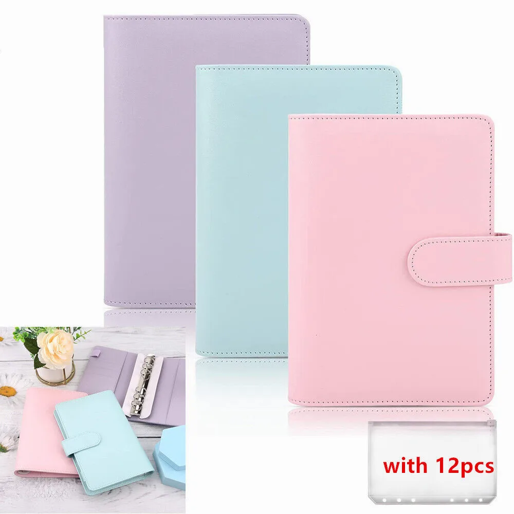 creative budget binder notebook macaron notepad planner papelaria cash envelopes organizer money saving wallet material escolar a6 01