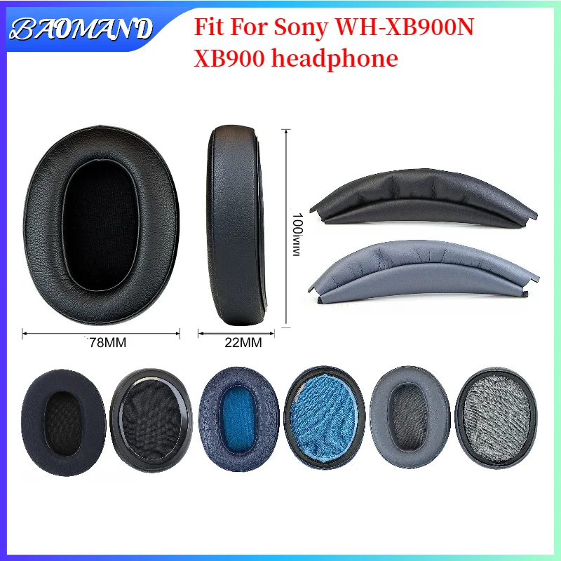 

Ear Pads for Sony WH-XB900N XB900 Headphones replacement headband cushion Earpads headset Gamer Leather case