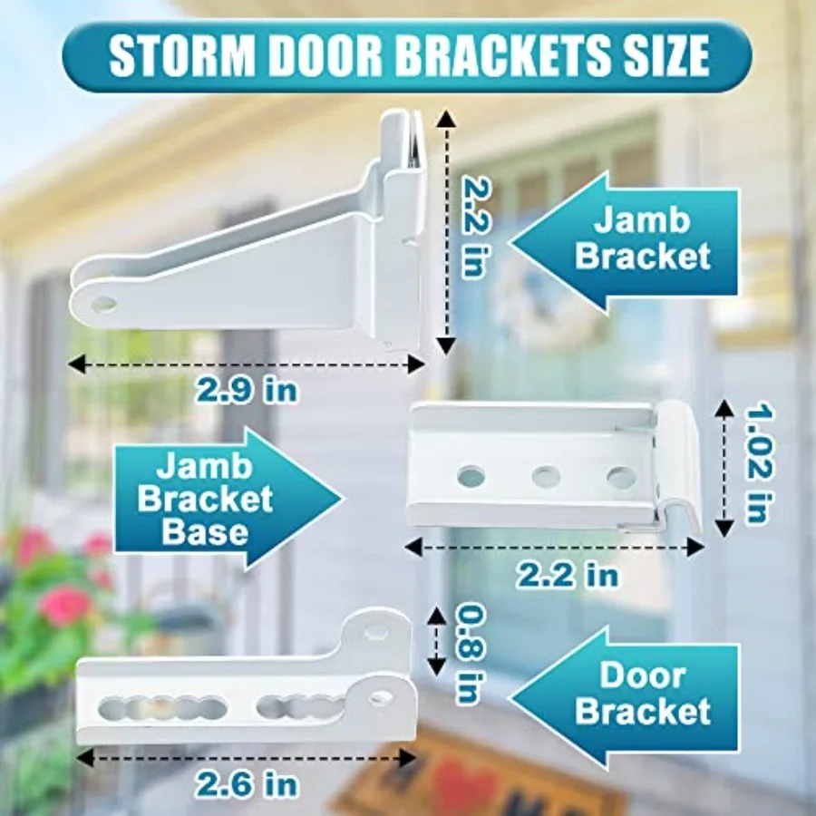 dörrstängare installerad på stormdörr
